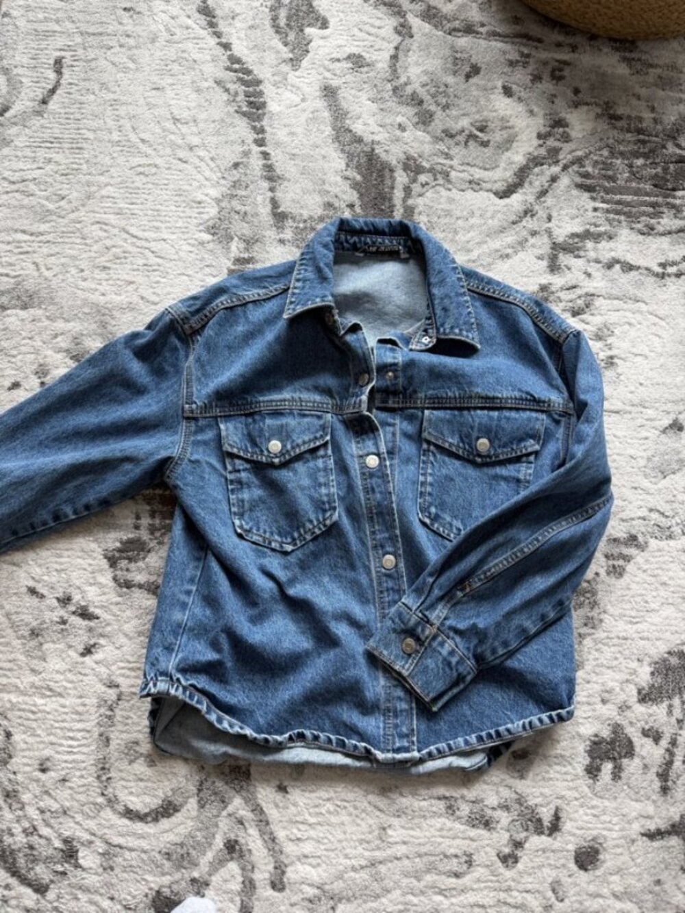 Zara Denim Snap Shacket - Women's Size S